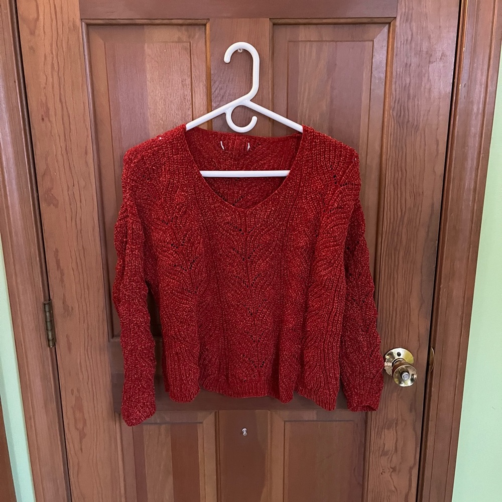 Women’s Small Cropped Rust Orange Sweater (no tags sorry)